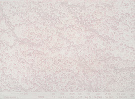 Nanostructures sur un textile en coton – Matrice 1, 2018, encre et pastel sur papier Vélin, 89 x 122 cm.