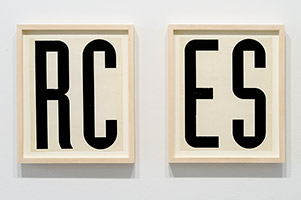 RCES, 2018, feuilles Letraset, 38 x 28 cm.