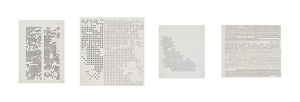 Motifs (série), 2019, Letraset sur foam core, dimensions variables.