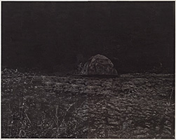 Après Jo Ractliffe (Jo Ractliffe, « My Tent at Longa », 2008-2010), 2015, collage sur papier journal, 33 x 42 cm.