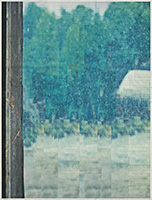 Le Torrent (A.H) - de silence et de fureur, 2012, collage sur papier journal, 34 x 26 cm.