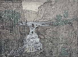 Reproduction 5, 2007, acrylique et fusain sur toile, 60 x 85 cm.