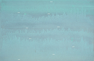 numbers, 2004, acrylique sur papier, 40 x 53 cm.