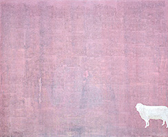 ​98% of the time ..., 2003, acrylique et fusain sur contre-plaqué, 195 x 240 cm.